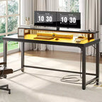 Besiost Bureau d'ordinateur avec station de charge