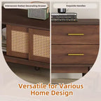 Meuble TV moderne pour téléviseurs de 80 pouces, meuble TV avec portes coulissantes et tiroirs de rangement pour salon ou chambre à coucher