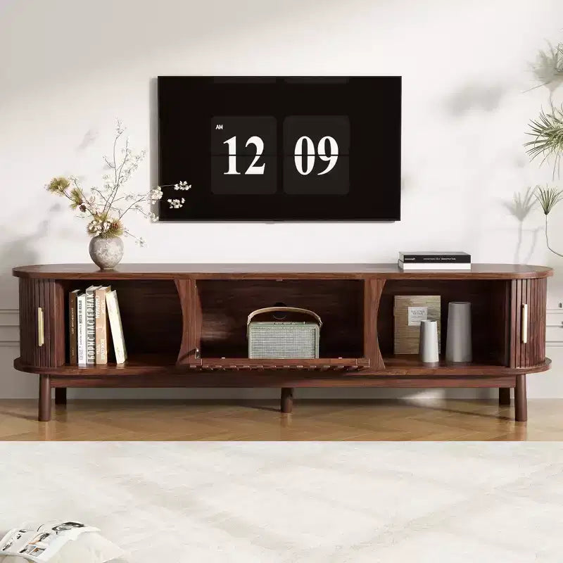 Meuble TV de ferme pour téléviseurs de 75 pouces, Console TV avec armoire de rangement pour salon ou chambre à coucher