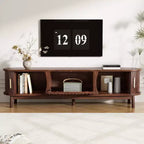 Meuble TV de ferme pour téléviseurs de 75 pouces, Console TV avec armoire de rangement pour salon ou chambre à coucher