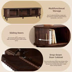 Meuble TV de ferme pour téléviseurs de 75 pouces, Console TV avec armoire de rangement pour salon ou chambre à coucher