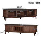 Meuble TV de ferme pour téléviseurs de 75 pouces, Console TV avec armoire de rangement pour salon ou chambre à coucher