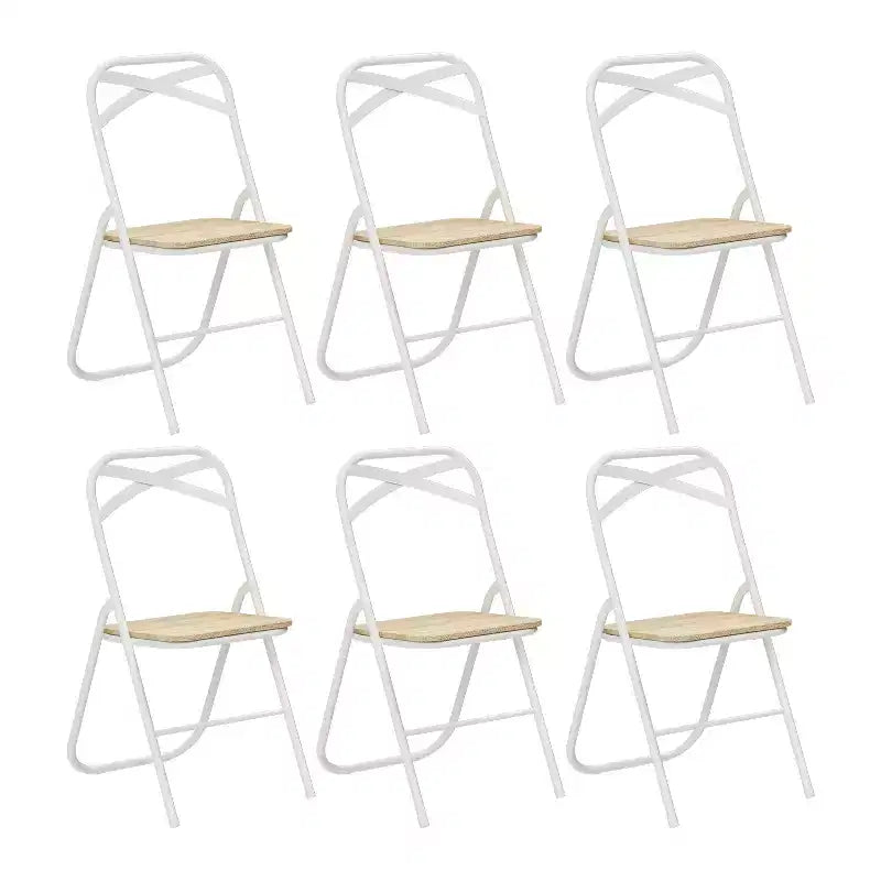 Chaise pliante FurnitureR avec siège en bois MDF et cadre en métal robuste, chaise pliante légère et peu encombrante pour la salle à manger, le patio et les sièges supplémentaires