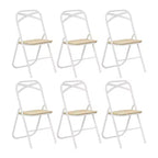 Chaise pliante FurnitureR avec siège en bois MDF et cadre en métal robuste, chaise pliante légère et peu encombrante pour la salle à manger, le patio et les sièges supplémentaires
