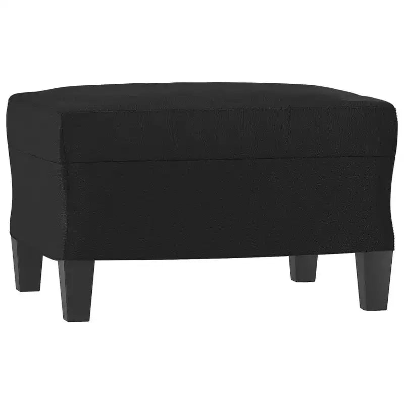 vidaXL Fauteuil avec Repose-pieds Noir 23,6 Similicuir - Noir