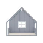 Lit cabane TUYOHW avec lumières LED, lit Montessori en pin massif avec support à lattes et garde-corps de sécurité, lit enfant bas taille double