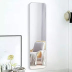 TUYOHW Rectangle Full Length Mirror,47x14'' Wall-Mounted Shatterproof Mirror with Aluminum Frame,Door Mirror Suitable for Modern Home Decor