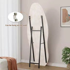 TUYOHW Miroir psyché 63x24 pouces, Cadre ondulé enveloppé de flanelle, sur pied ou mural pour chambre et salon