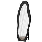 TUYOHW Miroir psyché 63x24 pouces, Cadre ondulé enveloppé de flanelle, sur pied ou mural pour chambre et salon