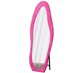 TUYOHW Miroir psyché 63x24 pouces, Cadre ondulé enveloppé de flanelle, sur pied ou mural pour chambre et salon
