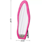 TUYOHW Miroir psyché 63x24 pouces, Cadre ondulé enveloppé de flanelle, sur pied ou mural pour chambre et salon