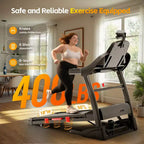 Tapis de course domestique de 181 kg avec inclinaison de 20 %, tapis de course pliable de 5,0 CV pour l'exercice, 1-19,3 km/h, contrôle via application, absorption des chocs, soutien des genoux