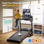 Tapis de course domestique de 181 kg avec inclinaison de 20 %, tapis de course pliable de 5,0 CV pour l'exercice, 1-19,3 km/h, contrôle via application, absorption des chocs, soutien des genoux