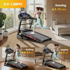 Tapis de course domestique de 181 kg avec inclinaison de 20 %, tapis de course pliable de 5,0 CV pour l'exercice, 1-19,3 km/h, contrôle via application, absorption des chocs, soutien des genoux