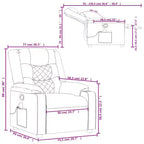 vidaXL Fauteuil inclinable de massage - Gris foncé manuel à dossier rabattable