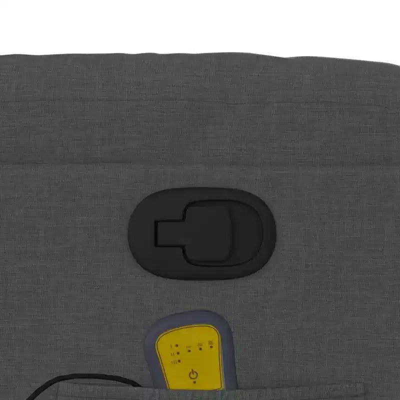 vidaXL Fauteuil inclinable de massage - Gris foncé manuel à dossier rabattable