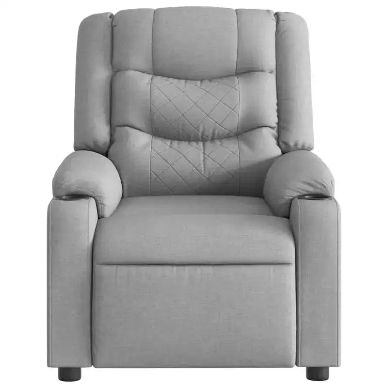 vidaXL Fauteuil inclinable de massage - Gris foncé manuel à dossier rabattable