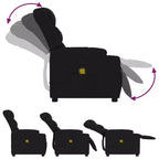 vidaXL Fauteuil inclinable de massage - Gris foncé manuel à dossier rabattable
