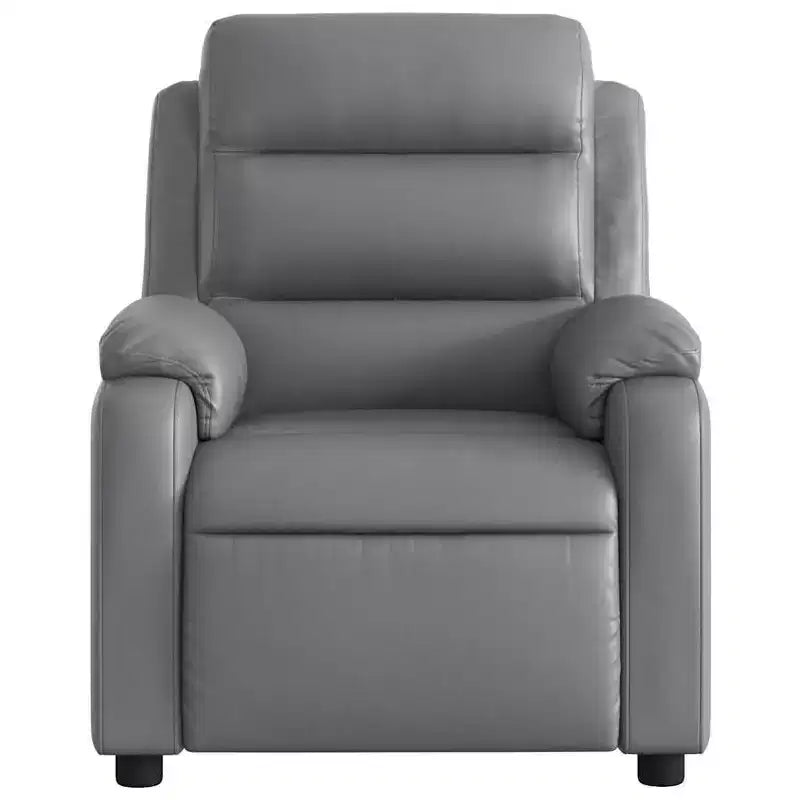 vidaXL Fauteuil inclinable de massage Gris clair Polyester Individuel