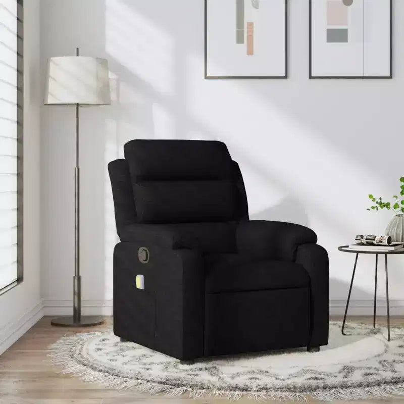 vidaXL Fauteuil inclinable de massage Gris clair Polyester Individuel