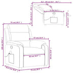 vidaXL Fauteuil inclinable de massage Gris clair Polyester Individuel
