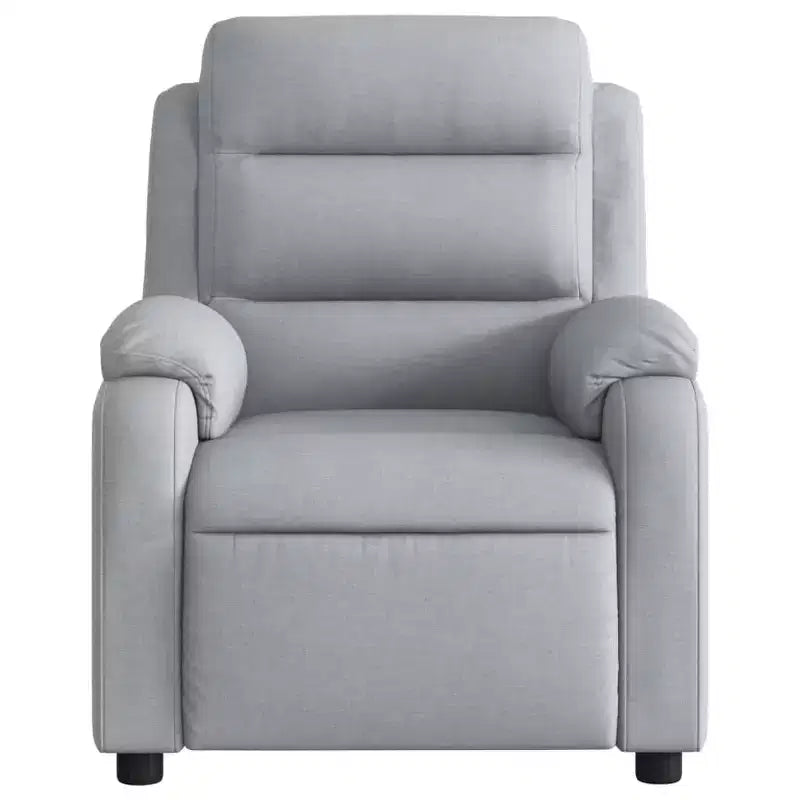 vidaXL Fauteuil inclinable de massage Gris clair Polyester Individuel