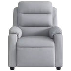 vidaXL Fauteuil inclinable de massage Gris clair Polyester Individuel
