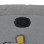 vidaXL Fauteuil inclinable de massage Gris clair Polyester Individuel