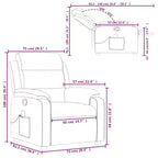 vidaXL Fauteuil inclinable de massage Gris clair Polyester Individuel