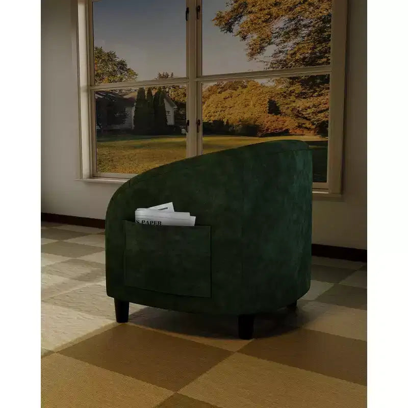 Ensemble de 2 fauteuils d'appoint pour salon, fauteuil club de style tonneau avec siège rembourré doux et pieds robustes pour chambre à coucher, salle d'attente, chaises de réception