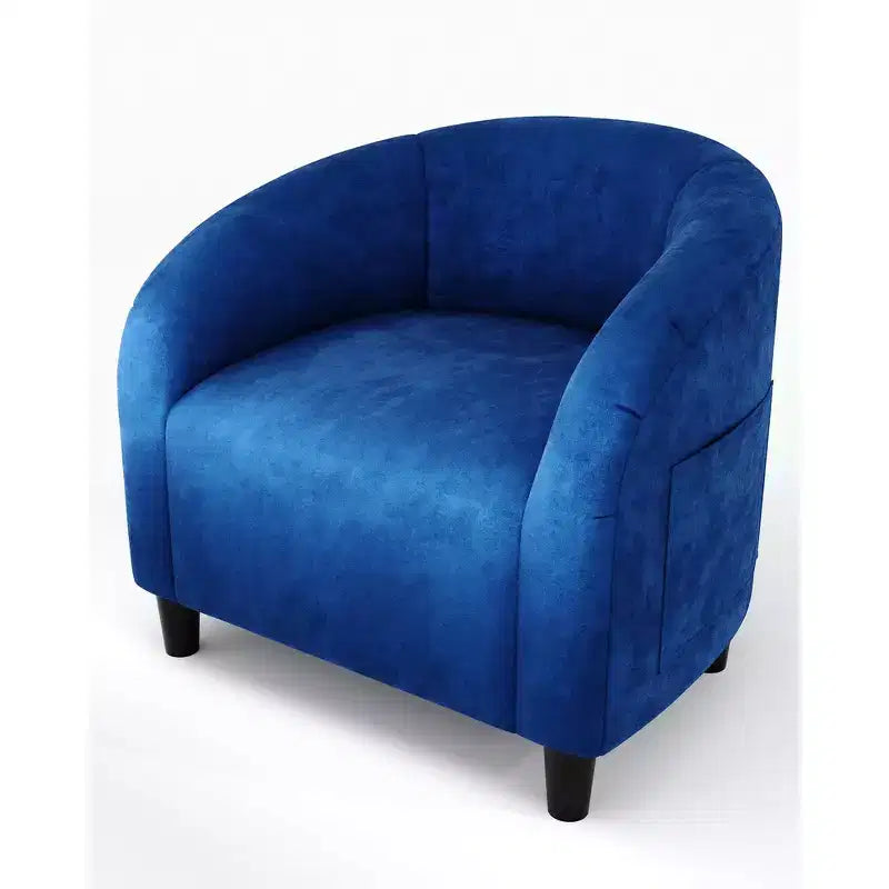 Ensemble de 2 fauteuils d'appoint pour salon, fauteuil club de style tonneau avec siège rembourré doux et pieds robustes pour chambre à coucher, salle d'attente, chaises de réception