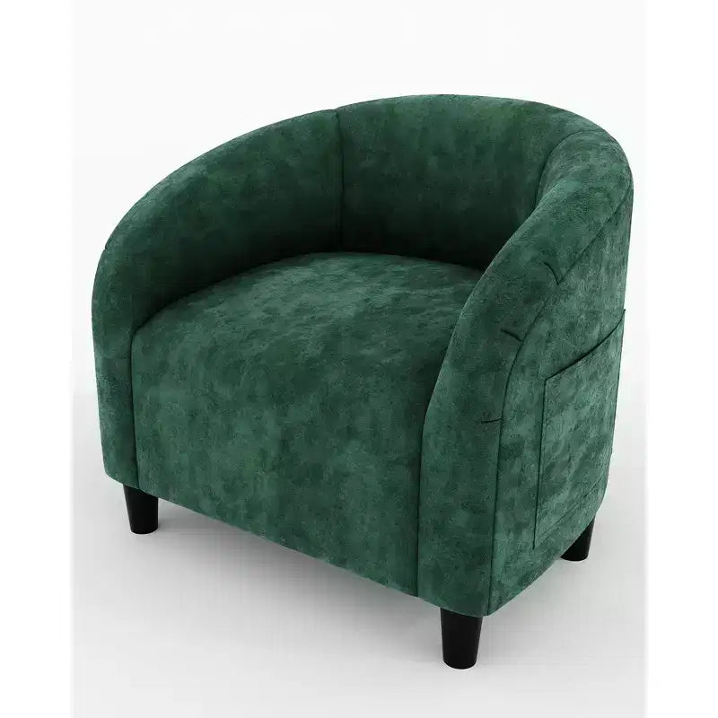 Ensemble de 2 fauteuils d'appoint pour salon, fauteuil club de style tonneau avec siège rembourré doux et pieds robustes pour chambre à coucher, salle d'attente, chaises de réception