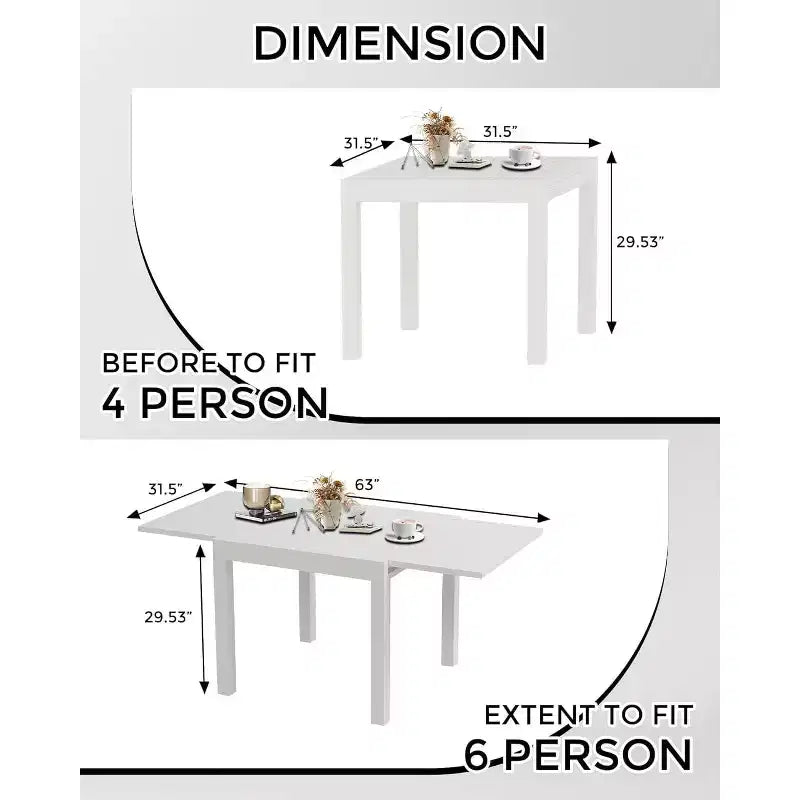 Table à Manger Extensible 80-160 cm avec Cadre à Lattes en Aluminium, 4-6 Personnes, Rectangulaire, pour Véranda