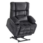 Fauteuil inclinable Clihome Dual Motor Large Power Lift, Fauteuil releveur plat avec massage lombaire et chaleur, Grand fauteuil releveur pour personnes de grande taille, Porte-gobelets