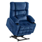 Fauteuil inclinable Clihome Dual Motor Large Power Lift, Fauteuil releveur plat avec massage lombaire et chaleur, Grand fauteuil releveur pour personnes de grande taille, Porte-gobelets