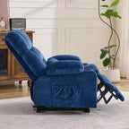 Fauteuil inclinable Clihome Dual Motor Large Power Lift, Fauteuil releveur plat avec massage lombaire et chaleur, Grand fauteuil releveur pour personnes de grande taille, Porte-gobelets