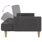 vidaXL Canapé convertible 2 places causeuse rembourrée en tissu