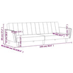 vidaXL Canapé convertible 2 places causeuse rembourrée en tissu