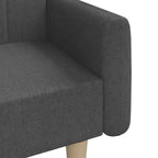 vidaXL Canapé convertible 2 places causeuse rembourrée en tissu