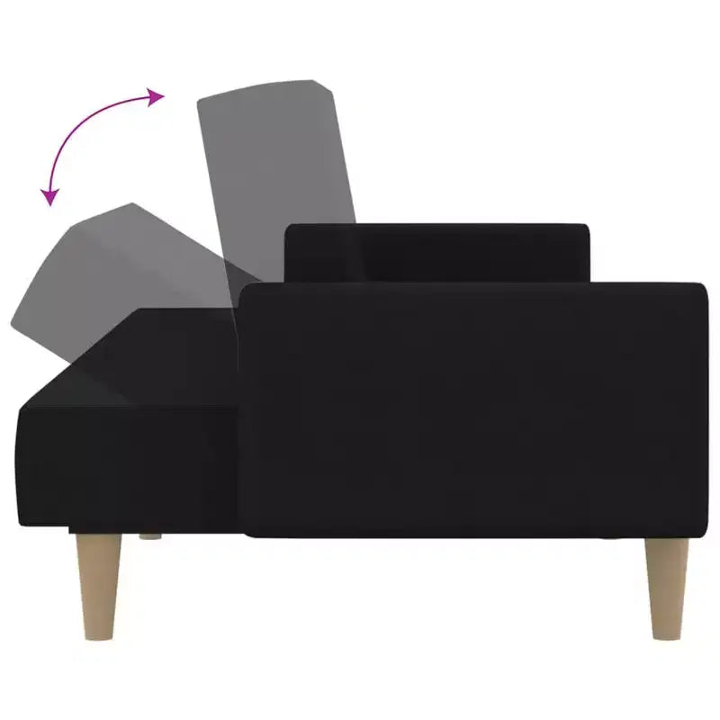 vidaXL Canapé convertible 2 places causeuse rembourrée en tissu
