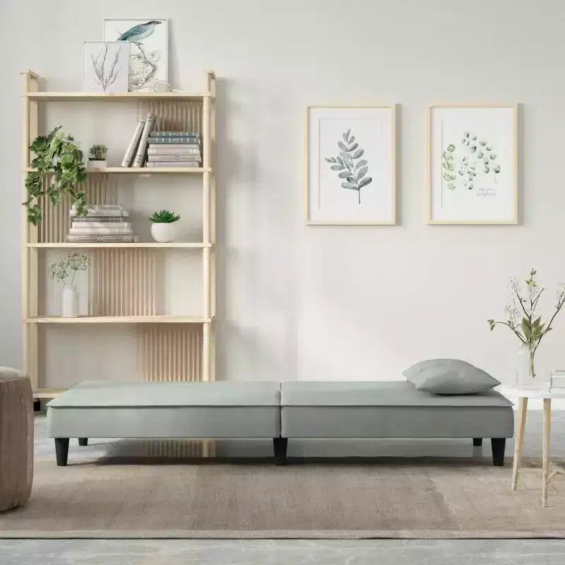vidaXL Canapé-lit 2 places en velours inclinable Loveseat convertible en lit de repos plusieurs coloris