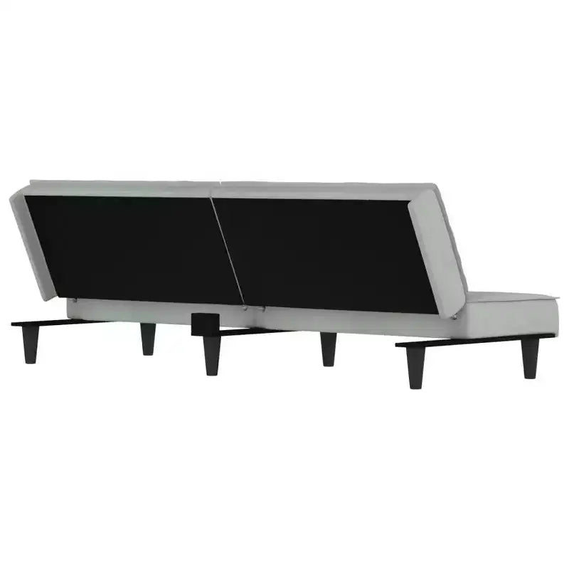 vidaXL Canapé-lit 2 places en velours inclinable Loveseat convertible en lit de repos plusieurs coloris