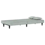 vidaXL Canapé-lit 2 places en velours inclinable Loveseat convertible en lit de repos plusieurs coloris