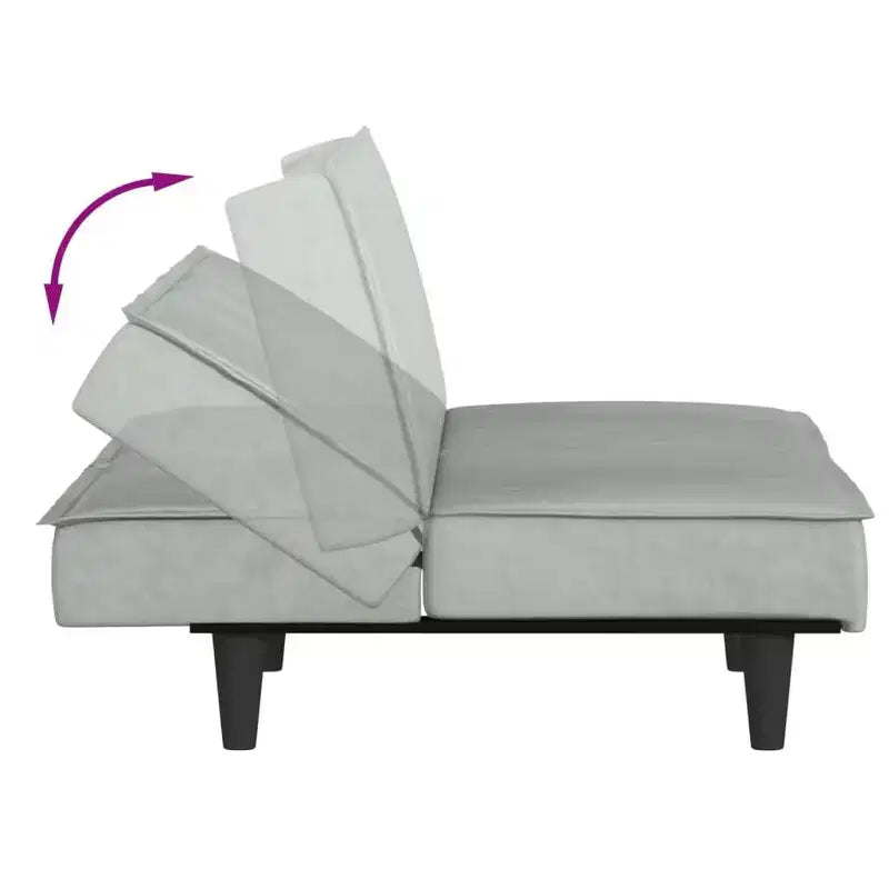 vidaXL Canapé-lit 2 places en velours inclinable Loveseat convertible en lit de repos plusieurs coloris