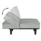 vidaXL Canapé-lit 2 places en velours inclinable Loveseat convertible en lit de repos plusieurs coloris