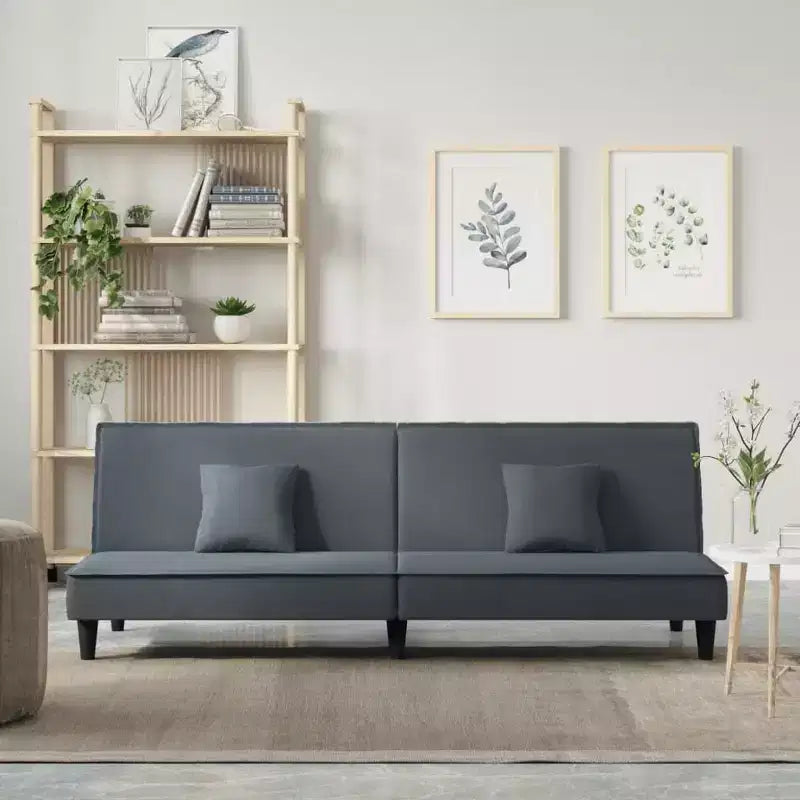 vidaXL Canapé-lit 2 places en velours inclinable Loveseat convertible en lit de repos plusieurs coloris