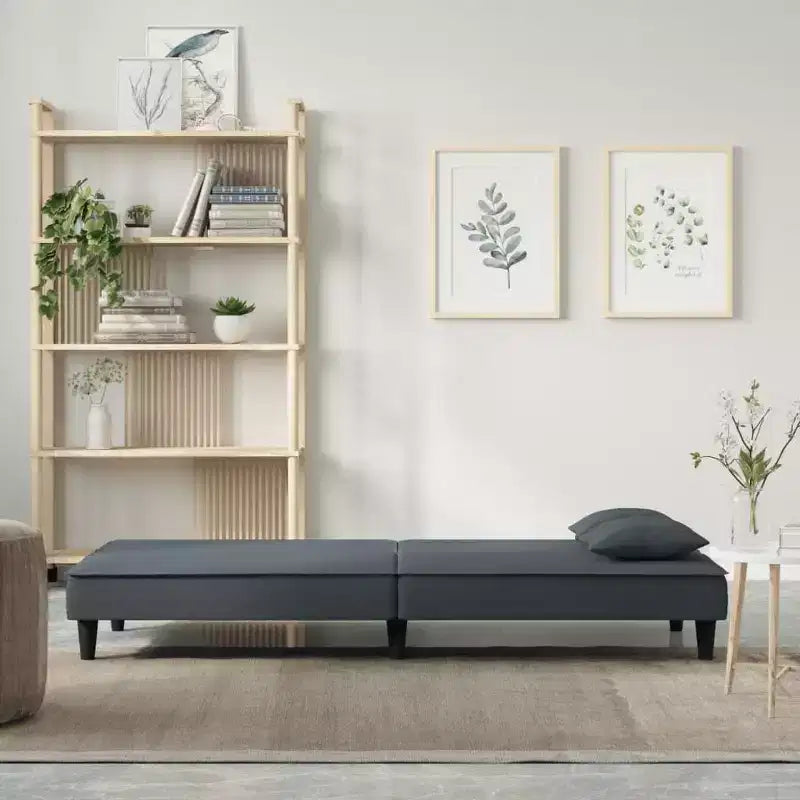 vidaXL Canapé-lit 2 places en velours inclinable Loveseat convertible en lit de repos plusieurs coloris