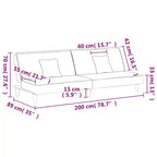vidaXL Canapé-lit 2 places en velours inclinable Loveseat convertible en lit de repos plusieurs coloris