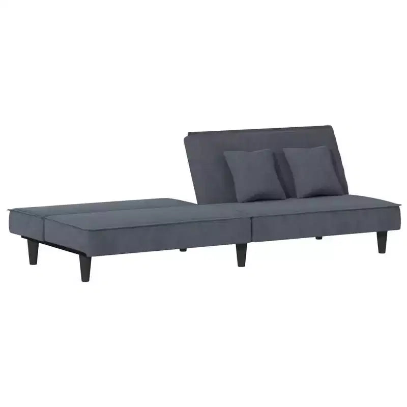 vidaXL Canapé-lit 2 places en velours inclinable Loveseat convertible en lit de repos plusieurs coloris