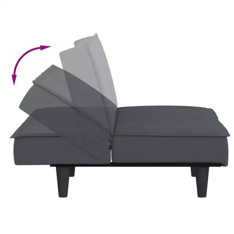 vidaXL Canapé-lit 2 places en velours inclinable Loveseat convertible en lit de repos plusieurs coloris